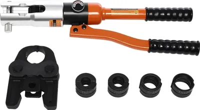 Produktbild von Hydraulische Presszange/Crimpzange - Presswerkzeug - Max. Presskraft 10 t - TH16/20/26/32 Backen - Druckentlastungsventil - Schwarz