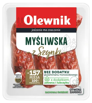 Zdjęcie produktu dla Myśliwska z szynki 180 g Olewnik