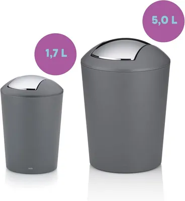 Mülleimer mit Klappdeckel - 5L Kosmetikeimer für Badezimmer und Küche