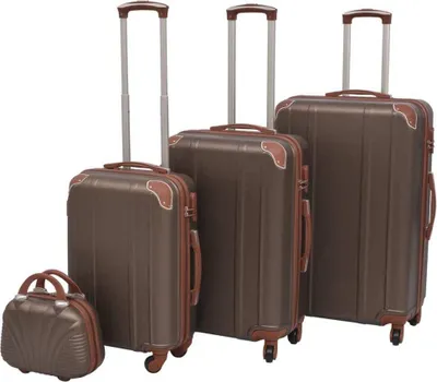 Produktbild von Vierteiliges Hartschalen-Trolley-Set Kaffeebraun