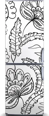 Imagen del producto de Decoración para nevera Tulup: Alfombrilla magnética, 60 cm x 180 cm. Imán para nevera con diseño Zentangle