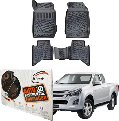 Produktbild von Trimak Autofußmatten kompatibel mit Isuzu D-Max 2.Gen 2012 - 2019 Auto Allwetter Gummimatten