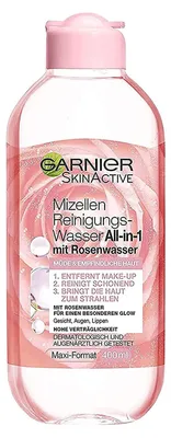 Produktbild von Garnier Mizellen Reinigungswasser Rosenwasser Glow Make-up Entferner 400ml