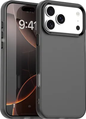 Immagine prodotto di Custodia per iPhone 17 Pro, sottile custodia semi-trasparente opaca antiurto Nero