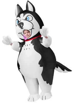 Aufblasbares Husky-Kostüm für Kinder, Halloween, Cosplay