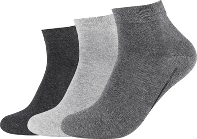 Produktbild von Camano Bio Uni-Kurzsocken 3 Paar anthrazit-/grau meliert 35 - 38