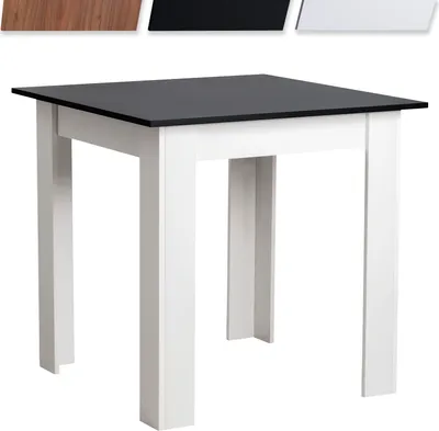 Produktbild von MIADOMODO® Esstisch - Quadratisch, 80x80x76,5 cm, für 4 Personen, aus MDF, Platte in Schwarz, Klein - Küchentisch, Esszimmertisch, Speisetisch