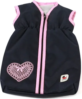 Produktbild von Puppen-Schlafsack melange grau-navy