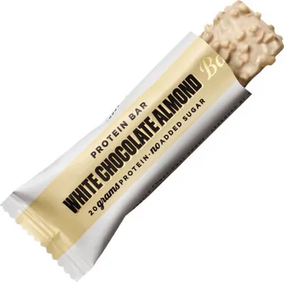 Obrázok produktu pre Barebells Protein Bar 55 g biela čokoláda-mandľa / Proteínové tyčinky, cookies a brownies / Low-carb proteínová tyčinka zaručujúca lahodnú chuť, mäkkosť a maximálny pôžitok