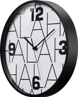 Produktbild von Real Madrid Wanduhr 25 cm, Präzises Quarzuhrwerk, Lautlos, Batteriebetrieben, Schwarz-Weiß Design