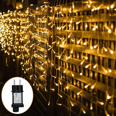 Obrázok produktu pre Yakimz LED svetelná reťaz Vonkajšia vodotesná drôtená svetelná reťaz Osvetlenie 200 LED diód 20 m teplá biela