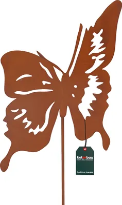 Produktbild von KOTARBAU® Gartendekoration Rostfiguren 118cm Schmetterling Weihnachtsdeko Garten Ecorost Gartenstecker Weihnachten Gartenfiguren & Gartenstatuen Roststecker Gartendeko für Draußen Edelrost