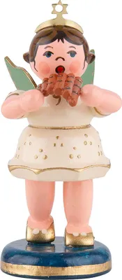 Produktbild von Engel mit Panflöte (6,5cm) von Hubrig Volkskunst