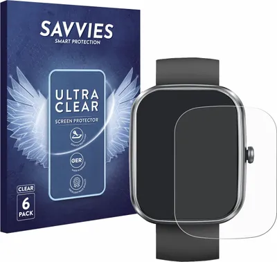 Produktbild von 6x Für Kuizil T70 1.91" Schutzfolie Savvies Displayschutz Display Schutz Folie Klar Transparent