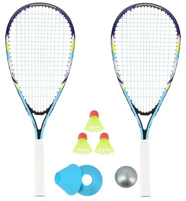 Immagine prodotto di Set Crossminton con 2 racchette, volani, pennarelli, palla