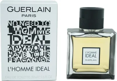 Produktbild von Guerlain L'homme Idéal, Männer, 50 ml, Nicht nachfüllbare Flasche, Rosmarin, Zitrus, Orangenblüte, Mandel, Tonka-Bohne, Spray