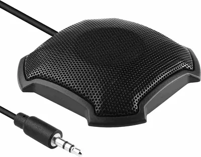 Obrázok produktu pre Stolný konferenčný mikrofón, 360ã všesmerový kondenzátor, 3,5 mm, plug & play, počítačový mikrofón, kompatibilný s Windows, Mac, pre PC, notebook, nahrávanie videokonferencií, chatovanie, hranie hier, online výučba, Skype, hovory VoIP