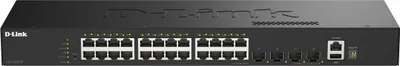 Obrázek produktu pro D-Link DGS-1530-28/E, Řízený, L2, Gigabit Ethernet (10/100/1000), Plně duplexní režim, Instalace do racku