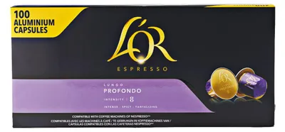 Zdjęcie produktu dla Kapsułki z kawą L'OR Profondo, 100 sztuk (520 g) - do ekspresów Nespresso