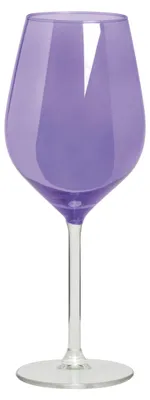 Weinglas aus Glas, 50 cl, lila, spülmaschinenfest, 23 cm