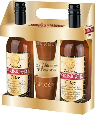Produktbild von Original Wikinger Met Set 2x0,75l inkl. 2 Wikinger Met Becher
