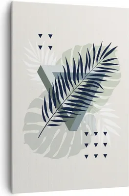 Produktbild von Bild auf Leinwand - Leinwandbild - Einteilig - Monstera Palme Grafik - 70x100cm - Wand Bild - Wanddeko - Wandbilder - Leinwanddruck - Wanddekoration - Leinwand bilder - Wandbild - PA70x100-4519