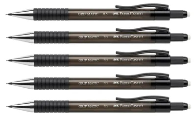 Produktbild von Faber-Castell - Druckbleistift Grip Matic Schwarz 0,5 mm, 5 Stück