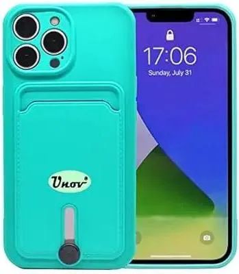 Produktbild von Apple Iphone 13 Pro 6,1" Türkis Silikon Kartenhülle Brieftasche