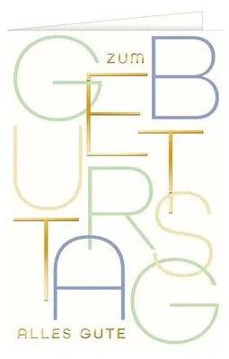 Produktbild von Geburtstagskarte, 11,5 x 17 cm, bunt, Folienveredelung, mit Briefumschlag