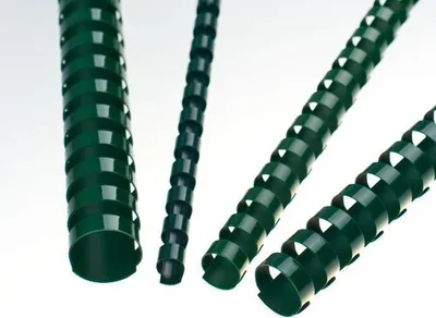 Image de Dos de reliure en plastique A4 diamètre 6mm vert 100pcs