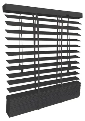 Produktbild von Sol Royal Holzjalousie 50mm Rollo SolDecor BE5, 100x180cm, Schwarz