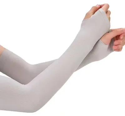 Produktbild von Kühlende Sonnenschutz-Armstulpen mit UV-Schutz, Armstulpen für Damen und Herren, grau