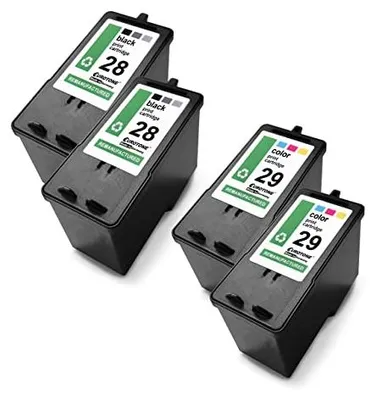 Eurotone 4x Tintenpatrone kompatibel mit Lexmark 28XL + 29XL + X5490 + X5495 – Produktansicht 1