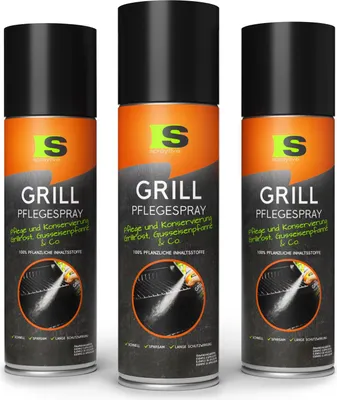 Produktbild von Spraytive 3x 500ml Grill-Pflegespray - BBQ Grill-Reiniger - Antihaftspray - Pflegt & Konserviert Grillroste, Pfannen (Edelstahl, Gusseisen) & Co.