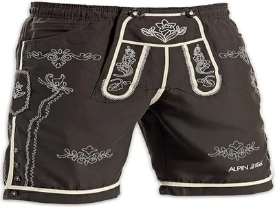 Produktbild von Badeshorts Trachtendesign - Badehose Lederoptik Größe XXL