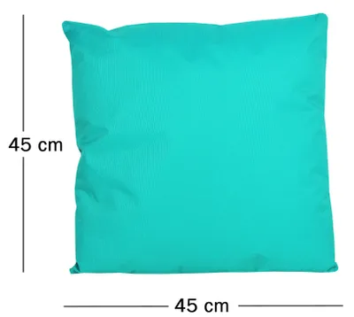 Produktbild von JACK 1x 45x45cm Outdoor Lounge Kissen Dekokissen inkl. Füllung Wasserabweisend Sitzkissen Garten Stuhl Lotus Effekt, Farbe:Aqua