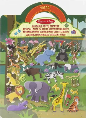 Produktbild von Safari-Aufkleberset mit wiederverwendbaren, erhabenen Aufklebern, von Melissa and Doug