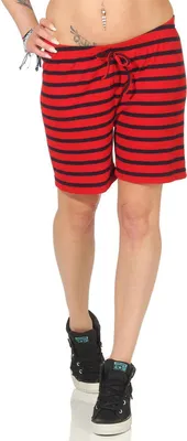 Obrázek produktu pro Dámské letní ležérní šortky Hotpants Loose; červeno-modrá S