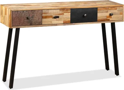 Produktbild von vidaXL Konsolentisch Recyceltes Teak Massiv 120 x 30 x 76 cm