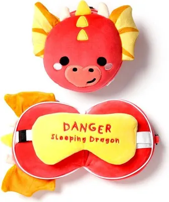 Produktbild von Relaxeazzz Plüsch Adoramagics Drache Reisekissen & Schlafmas