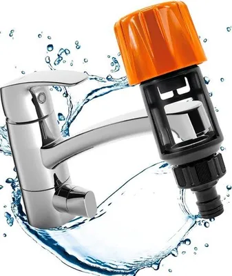 Immagine prodotto di Adattatori universali per tubi da giardino, arancioni, robusti e resistenti