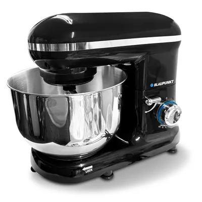 Produktbild von Blaupunkt MEN787 Küchenmaschine, Knetmaschine, 1300W, Edelstahl Schüssel 5,5 L, 10 Stufen, Rührmaschine mit Knethaken, Rührbesen, Schlagbesen