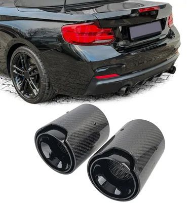 Produktbild von Blenden Endrohre für 2er BMW F22 F23 M235i M240i 2x Carbon Auspuffl