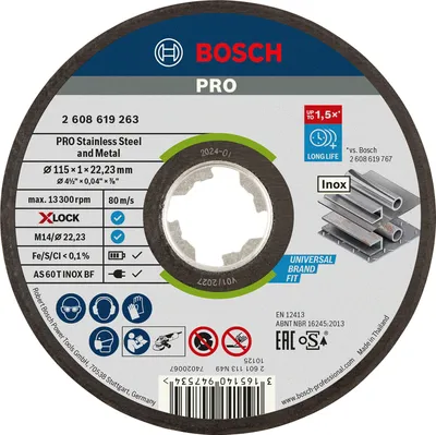 Produktbild von PRO Stainless Steel and Metal X-Lock Trennscheibe, 115 x 1 x 22.23 mm, gerade