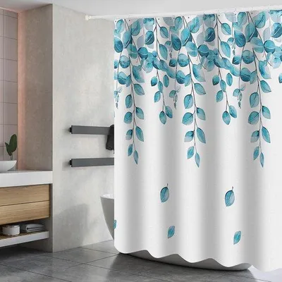 Produktbild von Wasserfester Badvorhang 180x200cm grün Polyester