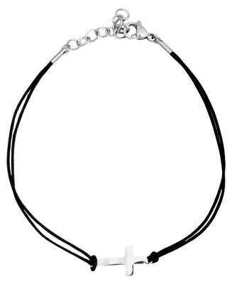 Produktbild von Wildcat Fußkette - Cross Leather Fußkettchen - Leder, Chirurgenstahl 316L - wasserfest, langlebig, hautverträglich, Silber