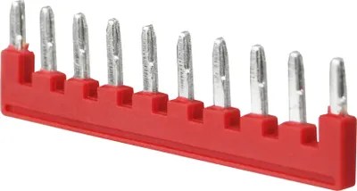 Produktbild von Steckbrücke für Schnellverbinder Reihenklemmen 5,2 mm² 10-polig rot