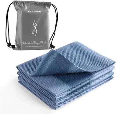 Produktbild von Faltbare rutschfeste Yogamatte, tragbare Reise-Yogamatte aus 5 mm dickem PVC, wasserdicht, für Fitness, Übungen, Pilates, Sport