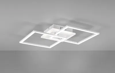 Produktbild von LED Deckenleuchte VENIDA eckig Chrom Weiß, Stufen Dimmer - 57x35cm