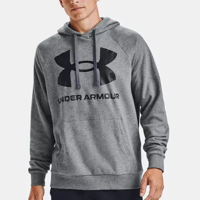 Produktbild von UNDER ARMOUR Rival Fleece Big Logo Hoodie Herren 012 - pitch gray light heather/black XXL